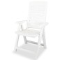 vidaXL Juego de comedor de jardín 7 piezas plástico blanco vidaXL Juego de comedor de jardín 7 piezas plástico blanco