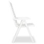 vidaXL Juego de comedor de jardín 7 piezas plástico blanco vidaXL Juego de comedor de jardín 7 piezas plástico blanco
