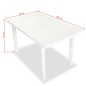 vidaXL Juego de comedor de jardín 7 piezas plástico blanco vidaXL Juego de comedor de jardín 7 piezas plástico blanco