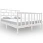 vidaXL Estructura de cama de madera maciza de pino blanco 140x190 cm