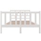 vidaXL Estructura de cama de madera maciza de pino blanco 140x190 cm