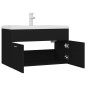 vidaXL Mueble con lavabo madera de ingeniería negro vidaXL Mueble con lavabo madera de ingeniería negro