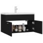 vidaXL Mueble con lavabo madera de ingeniería negro vidaXL Mueble con lavabo madera de ingeniería negro
