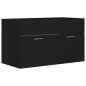 vidaXL Mueble con lavabo madera de ingeniería negro vidaXL Mueble con lavabo madera de ingeniería negro