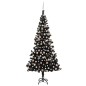 vidaXL Árbol de Navidad preiluminado con luces y bolas negro 240 cm vidaXL Árbol de Navidad preiluminado con luces y bolas negro 240 cm