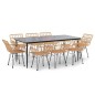 vidaXL Juego de comedor de jardín 9 piezas ratán sintético vidaXL Juego de comedor de jardín 9 piezas ratán sintético
