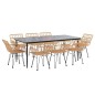 vidaXL Juego de comedor de jardín 9 piezas ratán sintético vidaXL Juego de comedor de jardín 9 piezas ratán sintético