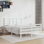 vidaXL Estructura de cama de madera maciza blanca 140x200 cm vidaXL Estructura de cama de madera maciza blanca 140x200 cm