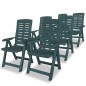 vidaXL Juego de comedor de jardín 7 piezas plástico verde vidaXL Juego de comedor de jardín 7 piezas plástico verde