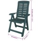 vidaXL Juego de comedor de jardín 7 piezas plástico verde vidaXL Juego de comedor de jardín 7 piezas plástico verde