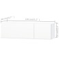 vidaXL Mueble para TV 2 uds contrachapada blanco brillo 120x40x34cm vidaXL Mueble para TV 2 uds contrachapada blanco brillo 120x40x34cm