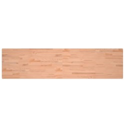 vidaXL Tablero de banco de trabajo madera maciza de haya 220x55x2,5 cm