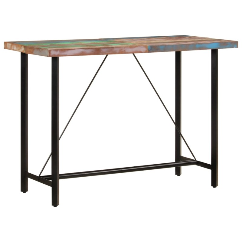 vidaXL Mesa alta de hierro y madera maciza reciclada 150x70x107 cm vidaXL Mesa alta de hierro y madera maciza reciclada 150x70x107 cm