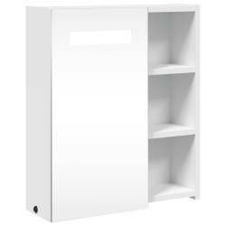 vidaXL Mueble de baño con espejo y luz LED blanco 45x13x52 cm