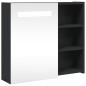 vidaXL Mueble de baño con espejo y luz LED negro 60x13x52 cm vidaXL Mueble de baño con espejo y luz LED negro 60x13x52 cm