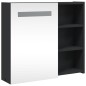 vidaXL Mueble de baño con espejo y luz LED negro 60x13x52 cm vidaXL Mueble de baño con espejo y luz LED negro 60x13x52 cm