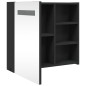 vidaXL Mueble de baño con espejo y luz LED negro 60x13x52 cm vidaXL Mueble de baño con espejo y luz LED negro 60x13x52 cm