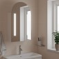 vidaXL Mueble de baño con espejo arqueado y luz LED blanco 42x13x70 cm vidaXL Mueble de baño con espejo arqueado y luz LED blanco 42x13x70 cm