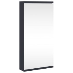 vidaXL Mueble de baño de esquina con espejo gris 30x24x60 cm
