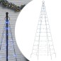 vidaXL Árbol de Navidad en asta de bandera 200 LED azul 180 cm vidaXL Árbol de Navidad en asta de bandera 200 LED azul 180 cm