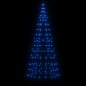 vidaXL Árbol de Navidad en asta de bandera 200 LED azul 180 cm vidaXL Árbol de Navidad en asta de bandera 200 LED azul 180 cm