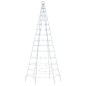 vidaXL Árbol de Navidad en asta de bandera 200 LED azul 180 cm vidaXL Árbol de Navidad en asta de bandera 200 LED azul 180 cm