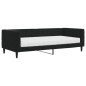 vidaXL Sofá cama con colchón terciopelo negro 90x200 cm vidaXL Sofá cama con colchón terciopelo negro 90x200 cm