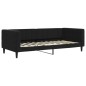 vidaXL Sofá cama con colchón terciopelo negro 90x200 cm vidaXL Sofá cama con colchón terciopelo negro 90x200 cm