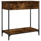 vidaXL Mesa consola madera de ingeniería roble ahumado 75x34,5x75 cm vidaXL Mesa consola madera de ingeniería roble ahumado 75x34,5x75 cm