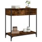 vidaXL Mesa consola madera de ingeniería roble ahumado 75x34,5x75 cm vidaXL Mesa consola madera de ingeniería roble ahumado 75x34,5x75 cm