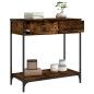 vidaXL Mesa consola madera de ingeniería roble ahumado 75x34,5x75 cm vidaXL Mesa consola madera de ingeniería roble ahumado 75x34,5x75 cm