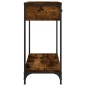 vidaXL Mesa consola madera de ingeniería roble ahumado 75x34,5x75 cm vidaXL Mesa consola madera de ingeniería roble ahumado 75x34,5x75 cm