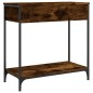 vidaXL Mesa consola madera de ingeniería roble ahumado 75x34,5x75 cm vidaXL Mesa consola madera de ingeniería roble ahumado 75x34,5x75 cm