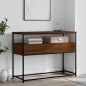 vidaXL Mesa consola madera de ingeniería marrón roble 100x40x75 cm vidaXL Mesa consola madera de ingeniería marrón roble 100x40x75 cm