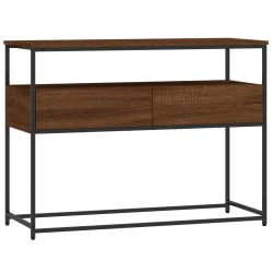 vidaXL Mesa consola madera de ingeniería marrón roble 100x40x75 cm