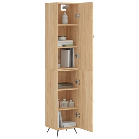 vidaXL Aparador de madera contrachapada roble Sonoma 34,5x34x180 cm