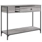 vidaXL Mesa consola madera de ingeniería gris Sonoma 100x34,5x75 cm vidaXL Mesa consola madera de ingeniería gris Sonoma 100x34,5x75 cm