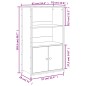vidaXL Aparador alto madera de ingeniería marrón roble 62x32x103,5 cm vidaXL Aparador alto madera de ingeniería marrón roble 62x32x103,5 cm