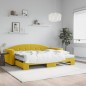 vidaXL Sofá cama nido con colchón terciopelo amarillo 90x200 cm