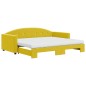 vidaXL Sofá cama nido con colchón terciopelo amarillo 90x200 cm