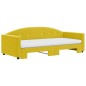 vidaXL Sofá cama nido con colchón terciopelo amarillo 90x200 cm