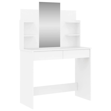 vidaXL Tocador con espejo blanco 96x39x142 cm