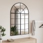 vidaXL Espejo de pared arco de hierro negro 80x120 cm vidaXL Espejo de pared arco de hierro negro 80x120 cm
