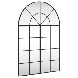 vidaXL Espejo de pared arco de hierro negro 80x120 cm