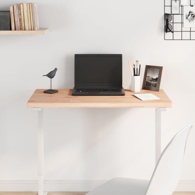 vidaXL Tablero rectangular de madera maciza de haya 80x40x2,5 cm