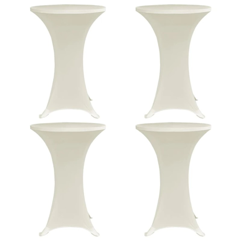 vidaXL Mantel elástico para mesa alta 4 unidades color crema Ø70 cm vidaXL Mantel elástico para mesa alta 4 unidades color crema Ø70 cm