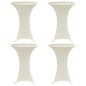 vidaXL Mantel elástico para mesa alta 4 unidades color crema Ø70 cm vidaXL Mantel elástico para mesa alta 4 unidades color crema Ø70 cm
