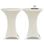 vidaXL Mantel elástico para mesa alta 4 unidades color crema Ø70 cm vidaXL Mantel elástico para mesa alta 4 unidades color crema Ø70 cm