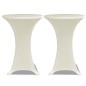 vidaXL Mantel elástico para mesa alta 4 unidades color crema Ø70 cm vidaXL Mantel elástico para mesa alta 4 unidades color crema Ø70 cm
