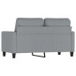 vidaXL Sofá de 2 plazas de tela gris claro 120 cm vidaXL Sofá de 2 plazas de tela gris claro 120 cm